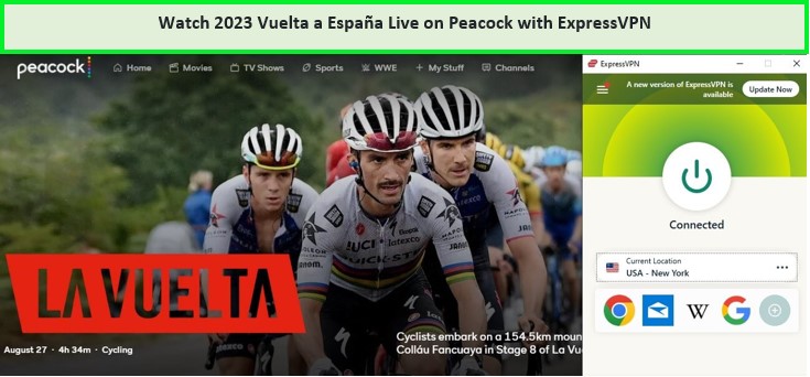 watch-la-vuelta-espana-2023-in-France-on-peacock-with-expressvpn
