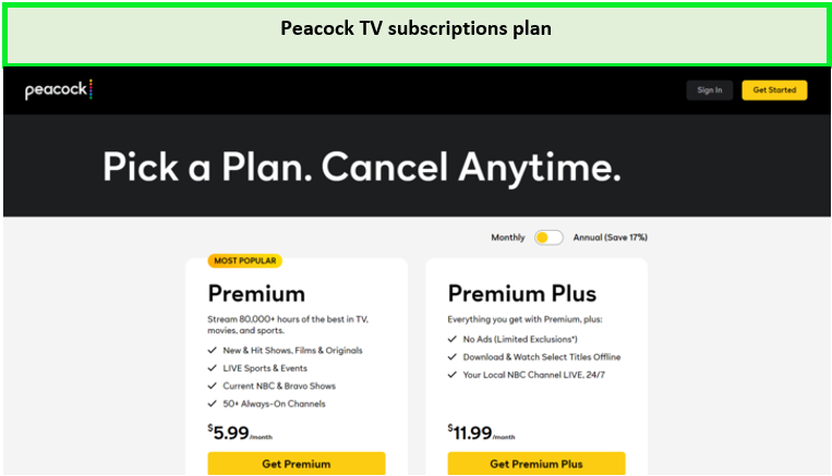 Peacock-TV-subscription-plans-outside-US