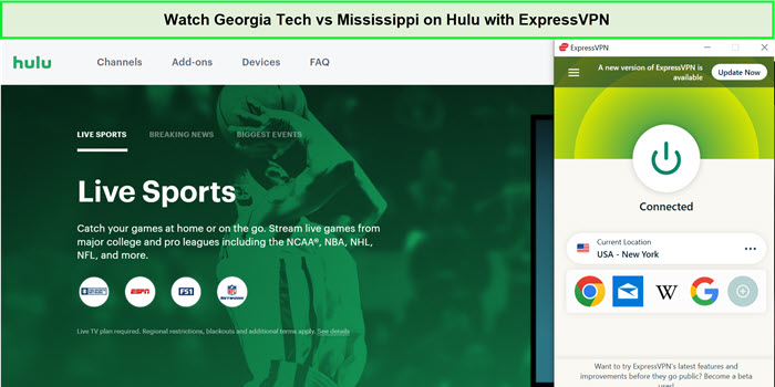 Watch-Georgia-Tech-vs-Mississippi-in-Spain-on-Hulu-with-ExpressVPN
