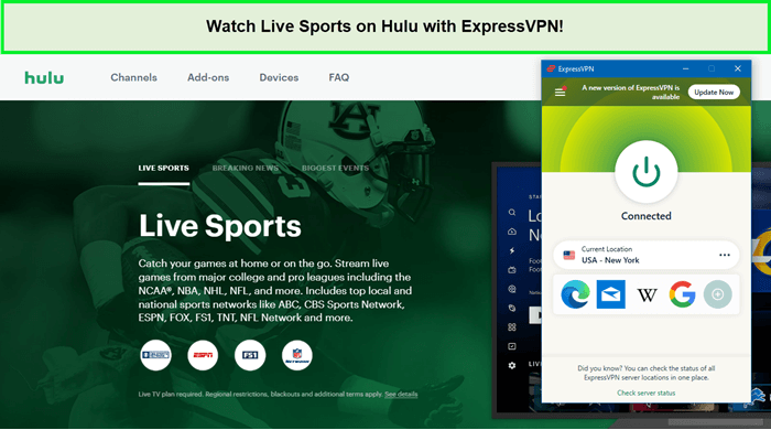 Watch-Live-Sports-on-Hulu-with-ExpressVPN-in-New Zealand