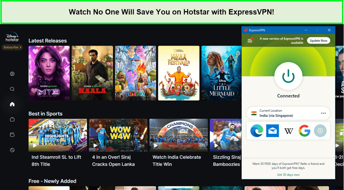 Watch-No-One-Will-Save-You-on-Hotstar-with-ExpressVPN-in-Italy