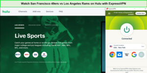 Watch-San-Francisco-49ers-vs-Los-Angeles-Rams-in-UAE-on-Hulu-with-ExpressVPN
