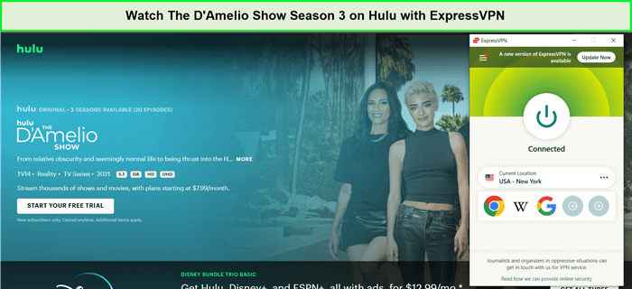 expressvpn-unblocks-hulu-for-the-damelio-show-season-3-outside-USA