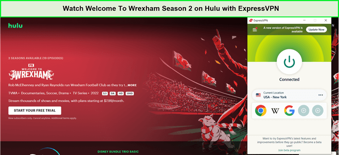 expressvpn-unblocks-hulu-for-welcome-to-wrexham-Season-2-in-Australia