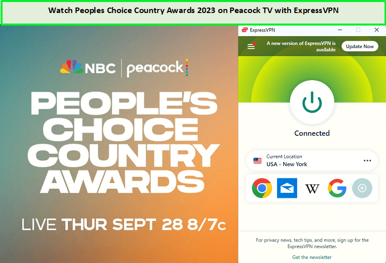 unblock-People's-Choice-Country-Awards-2023-outside-USA-on-Peacock-with-ExpressVPN 