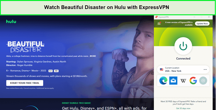 connect-to-expressvpn-to-watch-beautiful-disaster-in-canada-on-hulu