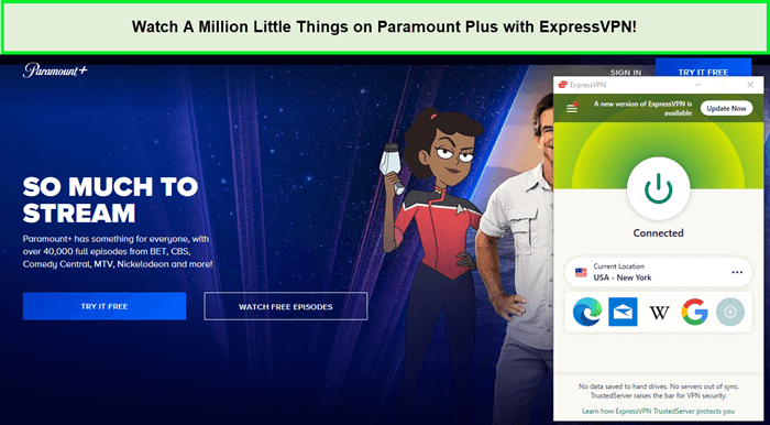 Watch-A-Million-Little-Things-on-Paramount-Plus-with-ExpressVPN-in-South Korea