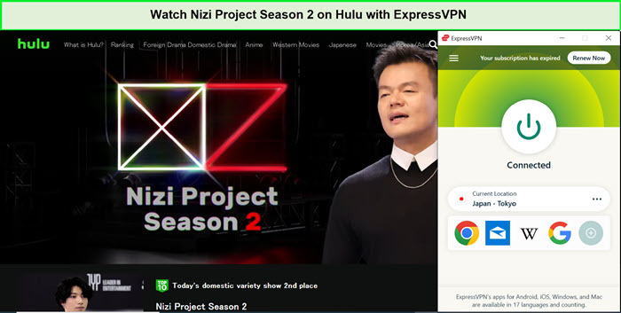 Watch-Nizi-Project-Season-2-outside-Japan-on Hulu-Japan-with-ExpressVPN