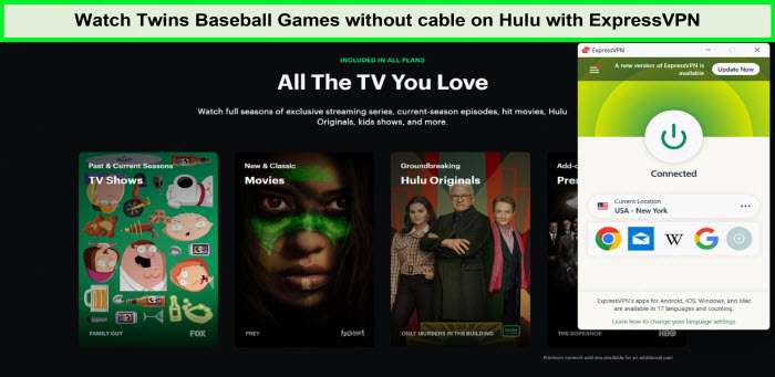 expressvpn-unblocks-hulu-for-Twins-Baseball-Games-without-cable-streaming-in-Japan