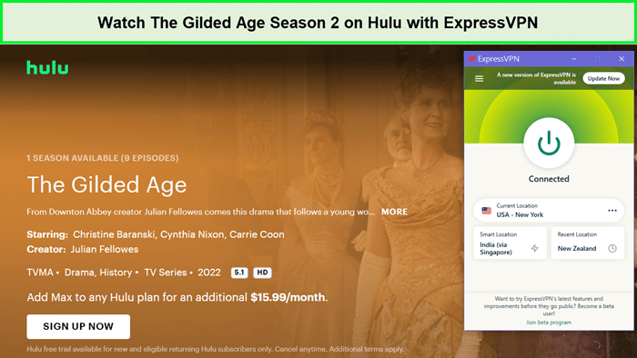 expressvpn-unblocks-hulu-for-the-gilded-age-season-2-in-Italy