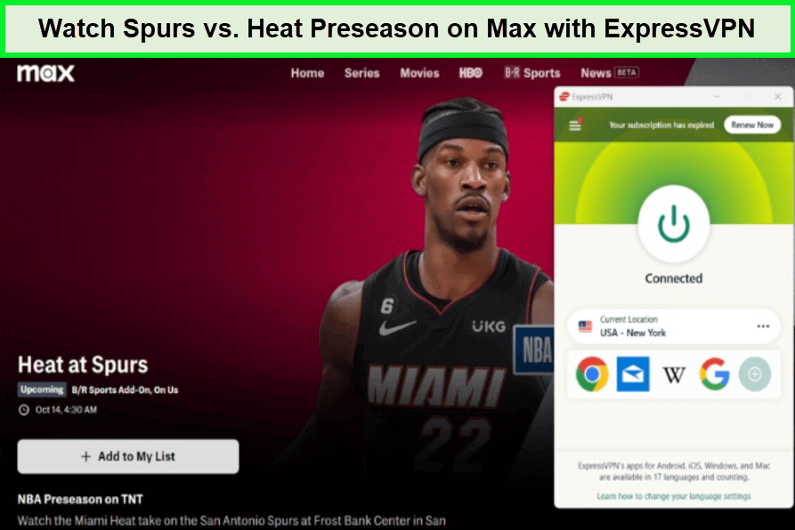 watch-spurs-vs-heat-preseason--on-max-with-expressvpn