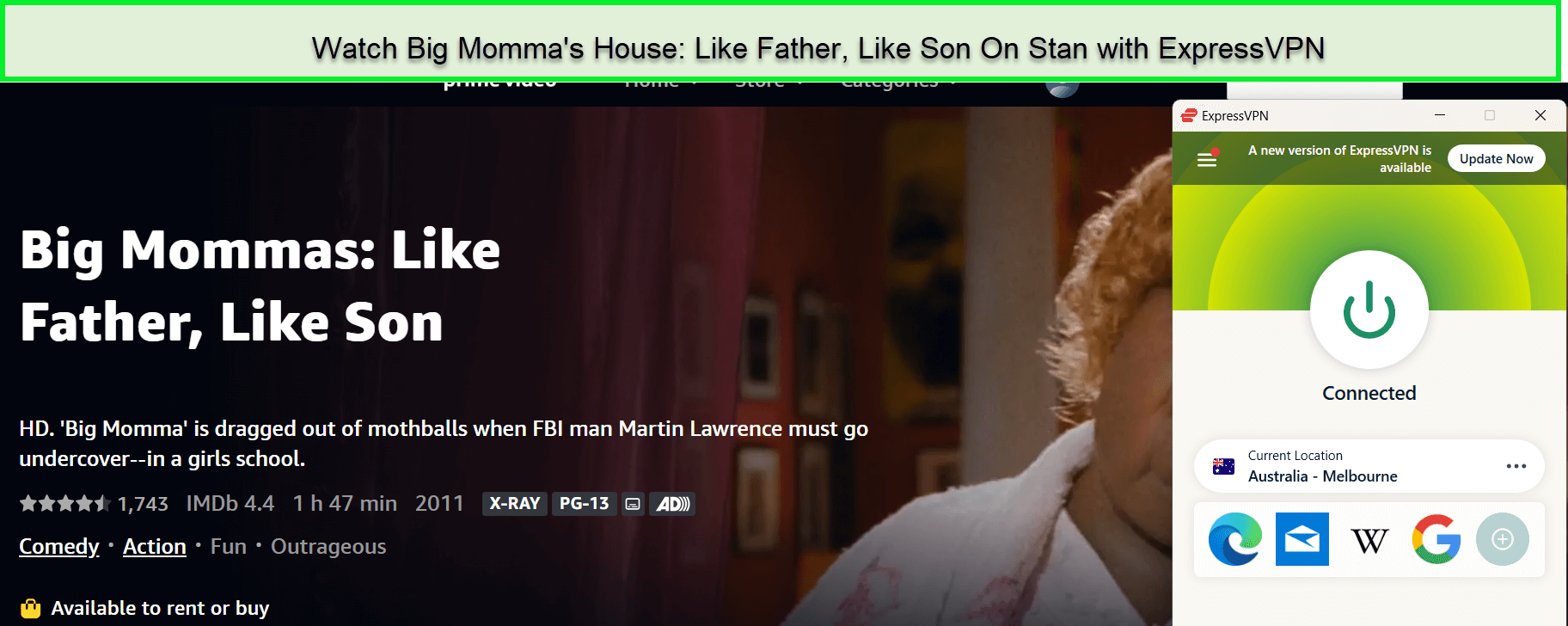 Watch Big Momma's House: Like Father, Like Son outside-Australia On Stan