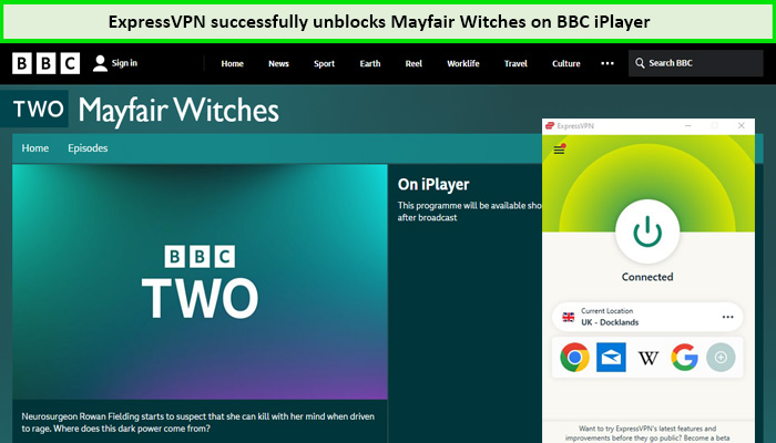 Express-VPN-Unblock-Mayfair-Witches-in-Hong Kong-on-BBC-iPlayer