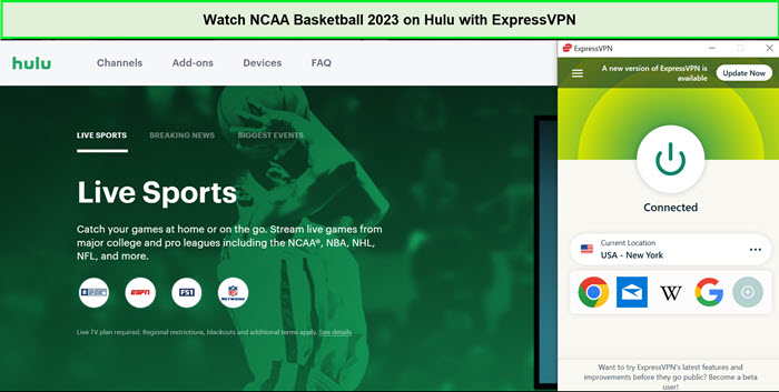 Watch-NCAA-Basketball-2023-outside-on-Hulu-with-ExpressVPN.
