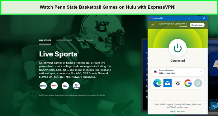 Watch-Penn-State-Basketball-Games-in-South Korea-on-Hulu-with-ExpressVPN