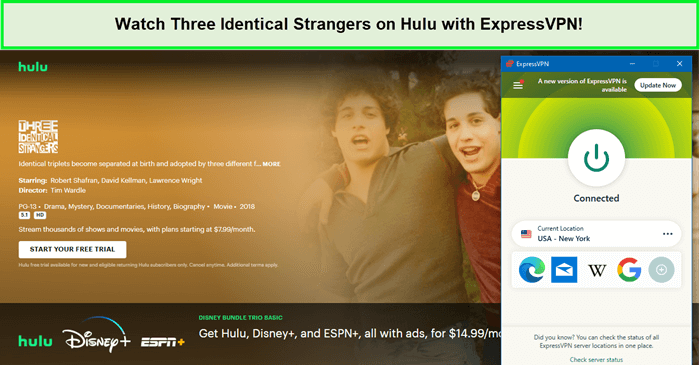 Watch-Three-Identical-Strangers-On-Hulu-with-ExpressVPN-in-Singapore