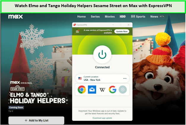 Watch-Elmo-and-Tango-Holiday-Helpers-Sesame-Street-in-Australia-on-Max-with-ExpressVPN