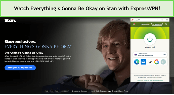 Watch-Everythings-Gonna-Be-Okay-in-Italy-on-Stan-with-ExpressVPN
