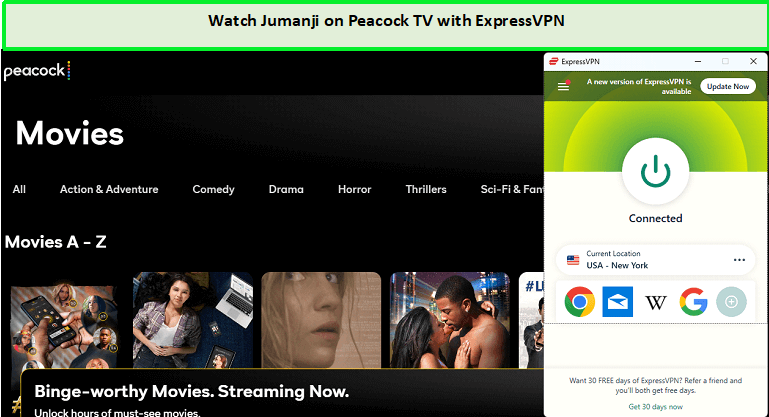 Watch-Jumanji-in-France-on-Peacock-TV-with-ExpressVPN