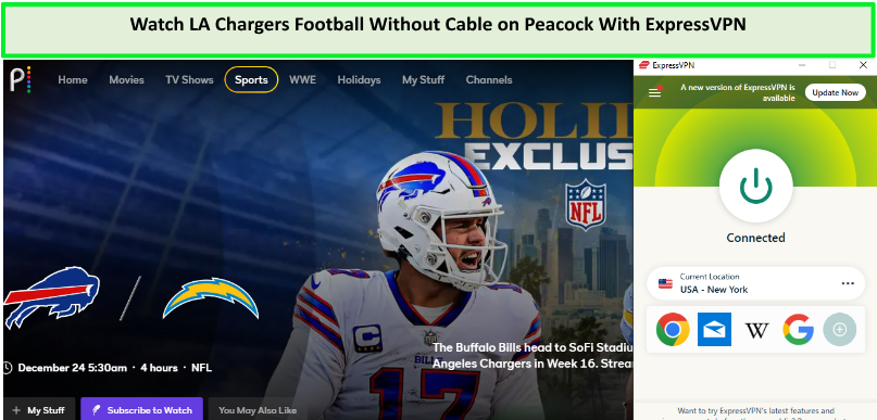 Watch-LAChargers-Football-Without-Cable--outside-USA-on-Peacock-with-ExpressVPN