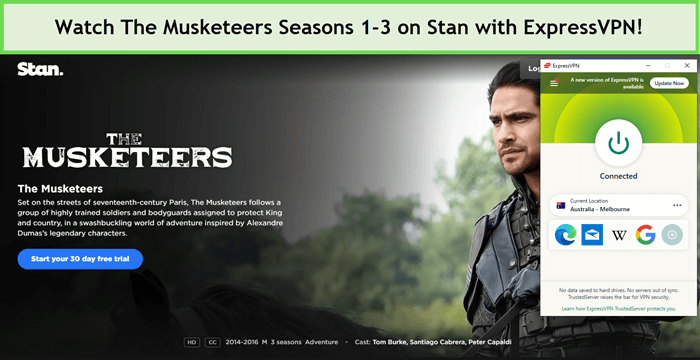 Watch-The-Musketeers-Seasons-1-3-outside-Australia-on-Stan-with-ExpressVPN