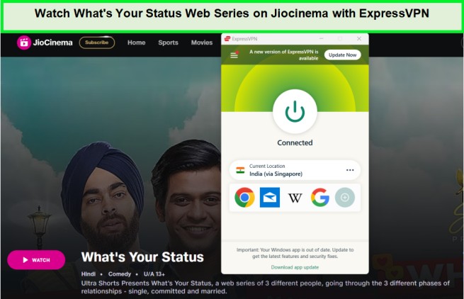 watch-whats-your-status-web-series-in-Spain-on-jiocinema-with-expressvpn