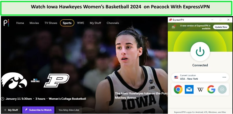 Watch-Iowa-Hawkeyes-Womens-Basketball-2024-in-Singapore-on Peacock-with-ExpressVPN