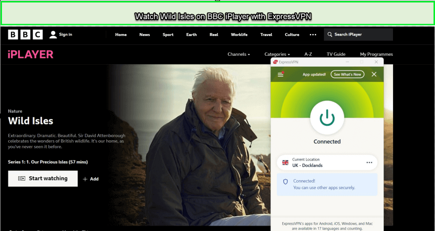 expressvpn-unblocks-wild-isles-outside-uk-on-bbc-iplayer-in-Spain