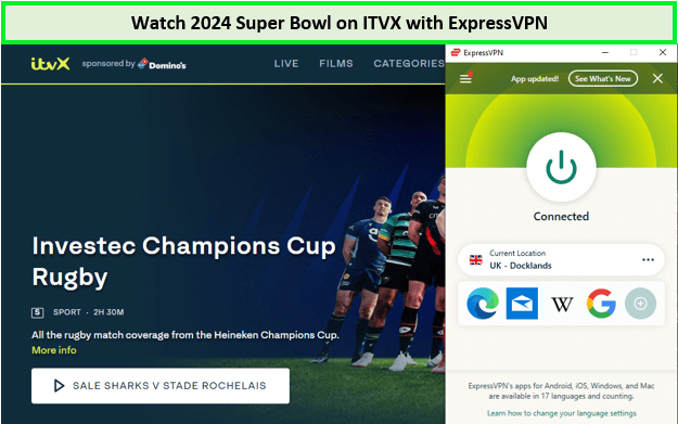 Watch 2024 Super Bowl outside UK on ITVX