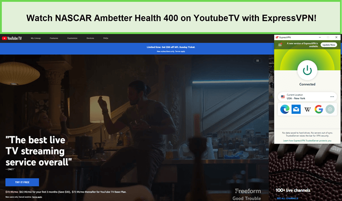 Watch-NASCAR-Ambetter-Health-400-outside-USA-on-YoutubeTV-with-ExpressVPN