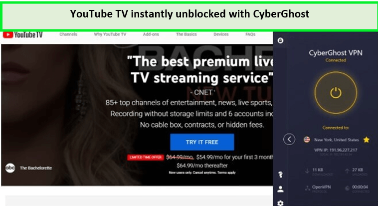 débloquer-youtube-tv-avec-cyberghost-in-France