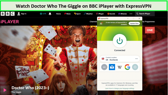  ExpressVPN débloqué Doctor Who, le rire sur BBC iPlayer.  -  