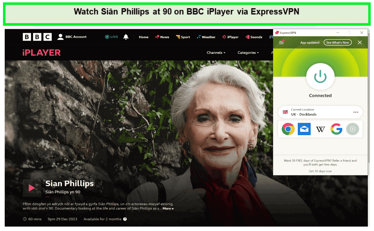  Bekijk-Siân-Phillips-op-90- in - Nederland -op BBC iPlayer via ExpressVPN 