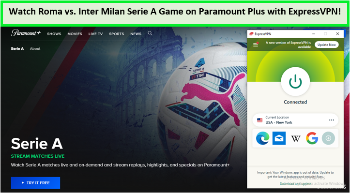 watch-roma-vs-inter-mlan-serie-a-game-in-UAE On Paramount Plus