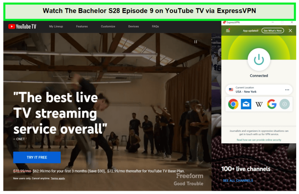 How to Watch The Bachelor S28 Episode 9 in Japan on YouTube TV