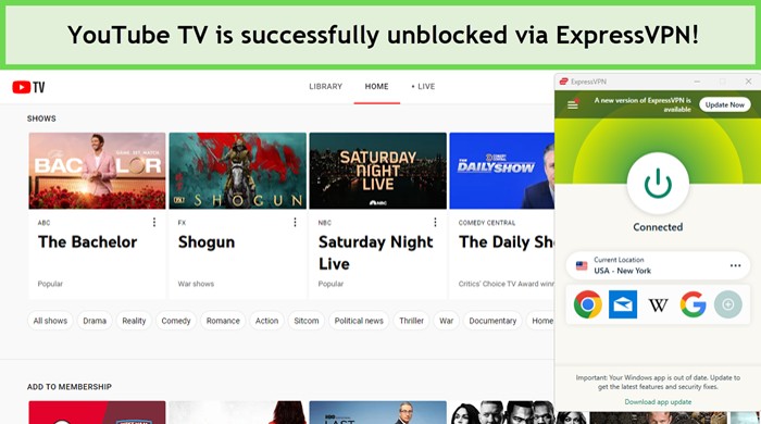 YouTube-TV-is-successfully-unblocked-via-ExpressVPN-in-UK