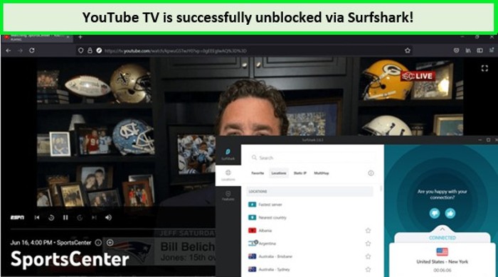 Youtube-tv-unblocked-via-Surfshark-in-UK