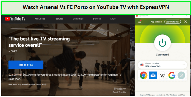 Watch-Arsenal-Vs-FC-Porto-in-India-On-YouTube-TV