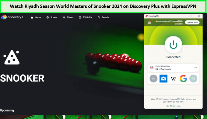  Regardez la saison de Riyad des World Masters of Snooker 2024. in - France -sur-discovery-plus-avec-ExpressVPN -sur découverte-plus-avec-ExpressVPN 