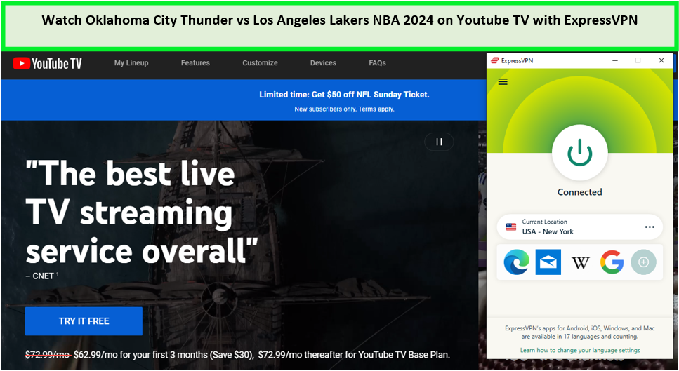 Watch-Oklahoma-City-Thunder-Vs-Los-Angeles-Lakers-NBA-2024-in-Italy-on-Youtube-TV-with-ExpressVPN 